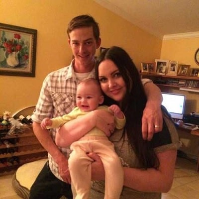 A picture of Paula Profit's granddaughter, Luna with her parents.